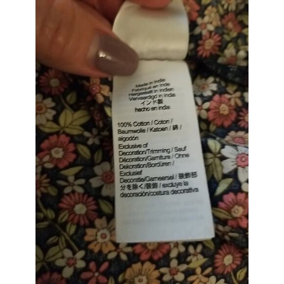 J Crew Womens Size Small Smocked Puff Sleeve Blouse Cotton Poplin Top Floral - Picture 8 of 11